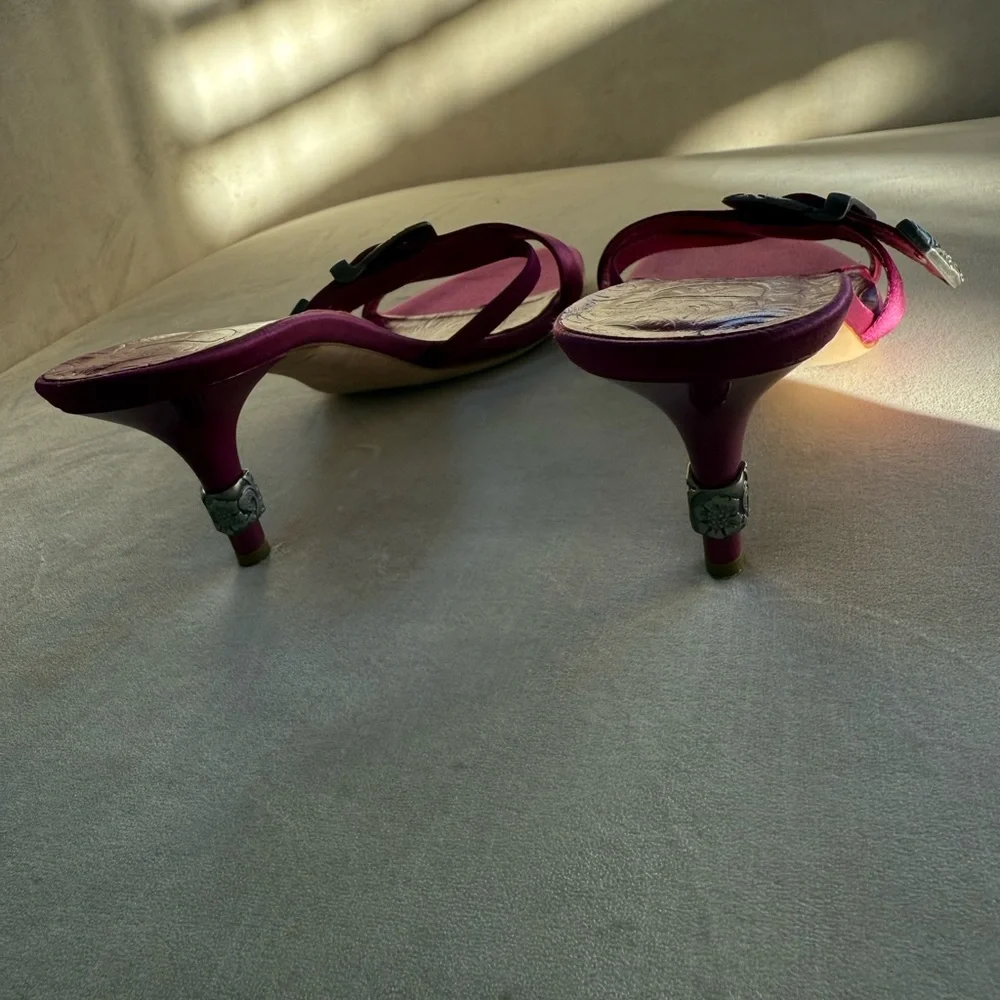 Vintage Dior Western Kitten Heel Sandals - Picture 4 of 6